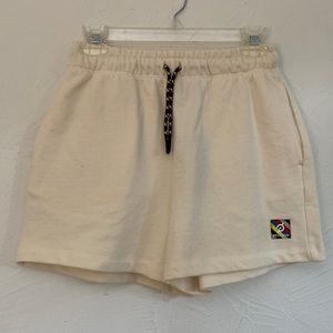 Peloton Cream Sweat Shorts Size Small
